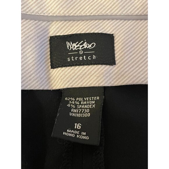 Vintage Y2K Mossimo Low Rise Cropped Dress Pants Black stretch wide waist - Picture 5 of 6